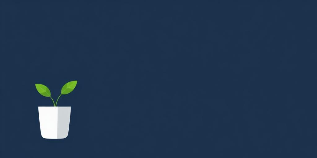 Small potted green plant on a dark blue background